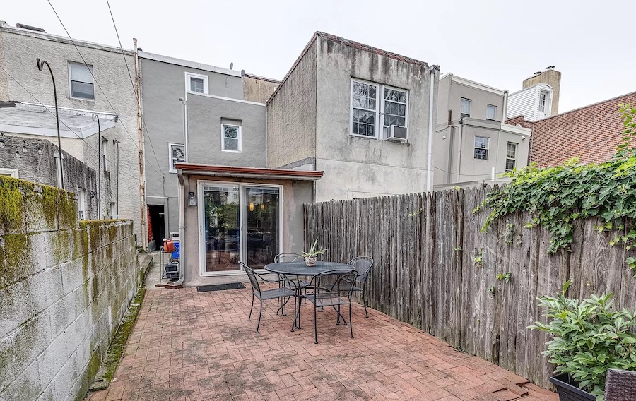 rear patio and elevation