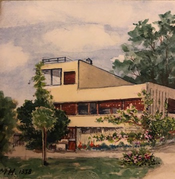 watercolor of Villa Rug