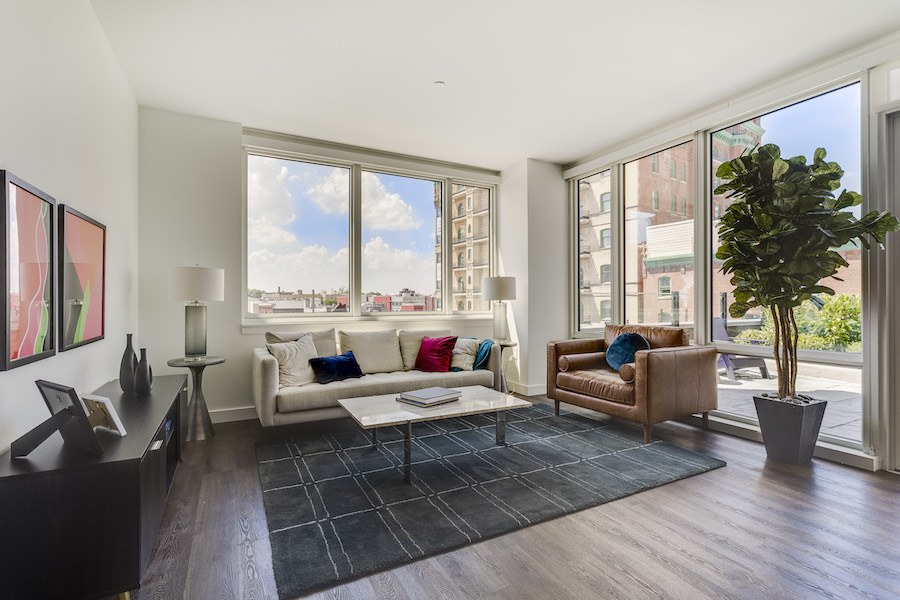 Model apartment living room