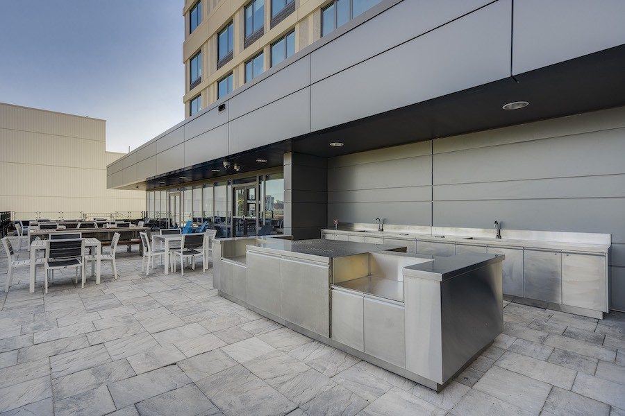 broadridge opening outdoor kitchen and dining area