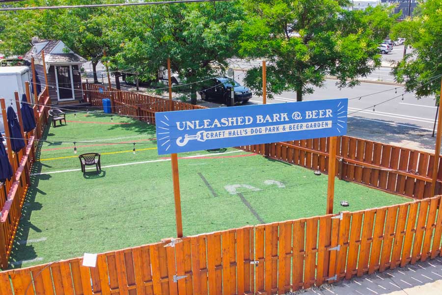 craft hall dog park beer garden