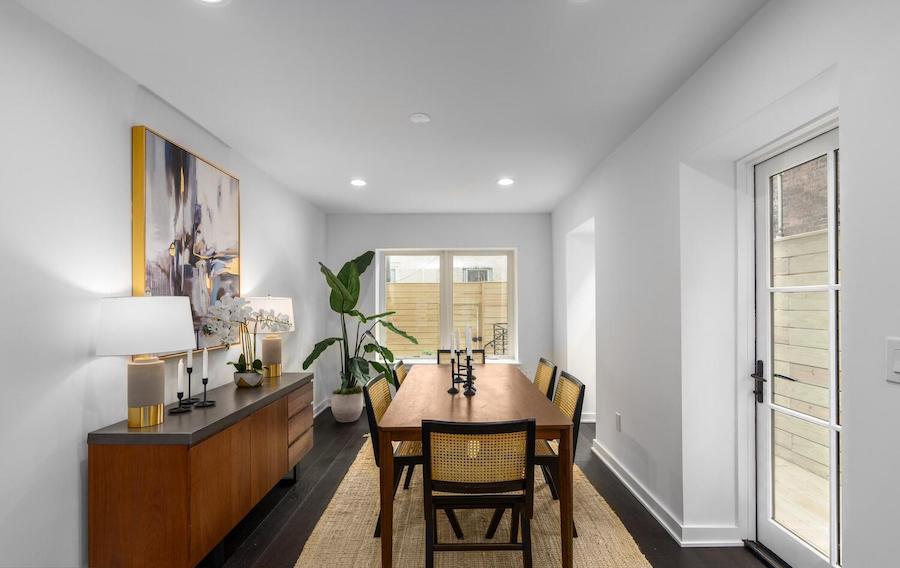 house for sale graduate hospital rebuilt rowhouse dining room