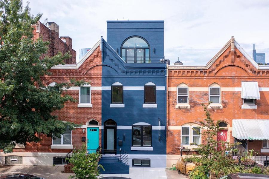 house for sale graduate hospital rebuilt rowhouse exterior front