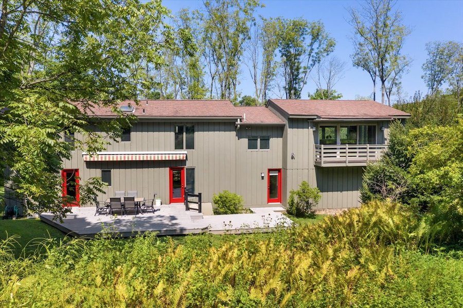 rear elevation and deck