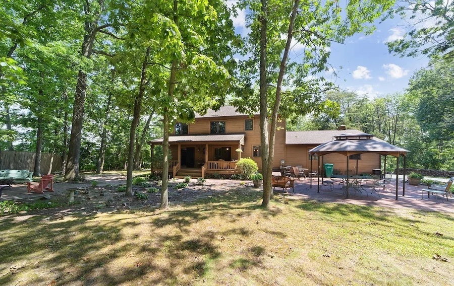 rear elevation and backyard