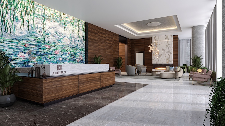 Lobby and concierge desk