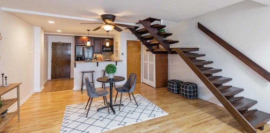 condo for sale bella vista historic loft dining room