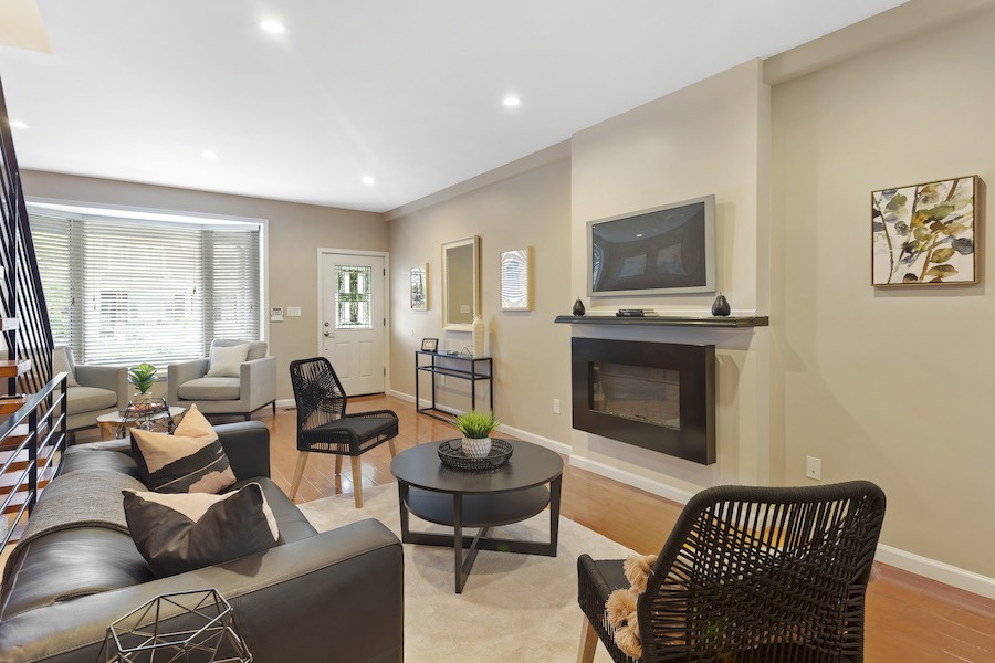 house for sale cedar park rebuilt rowhouse living room