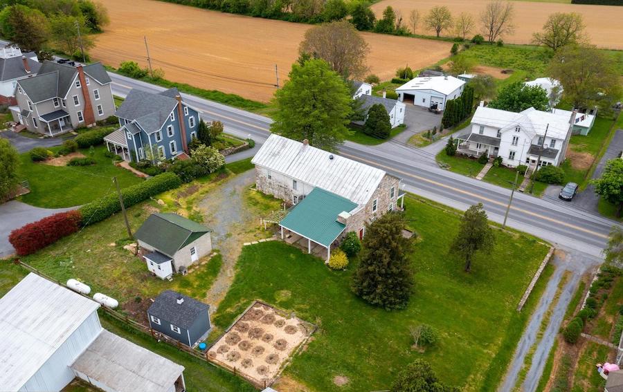 aerial view of lot