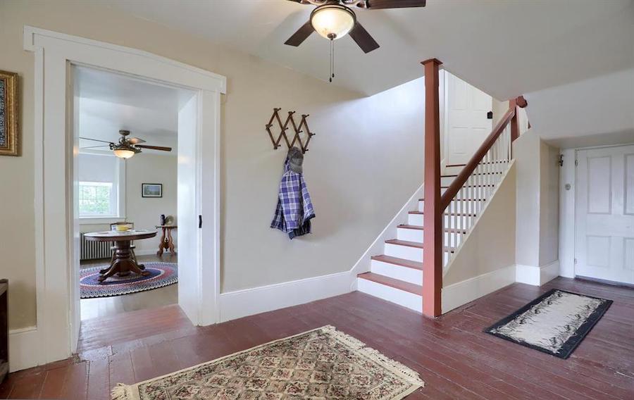 house for sale historic east earl farmhouse foyer