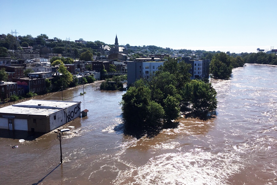 schuylkill river flooding hurricane ida
