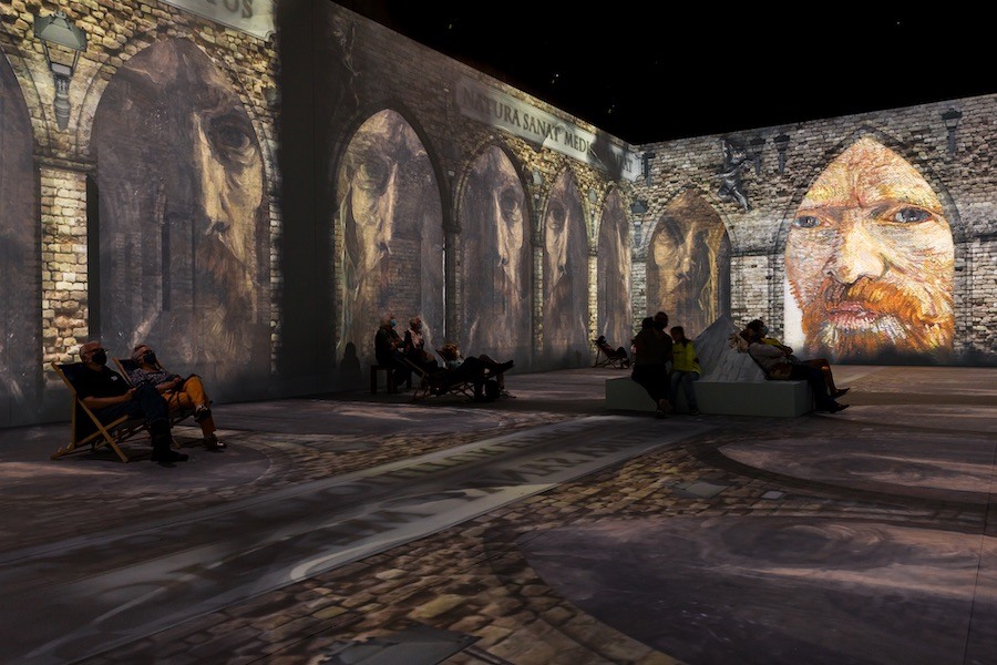 a scene from inside the Van Gogh Experience