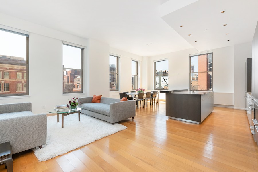 condo for sale Washington Square modern condo main living area