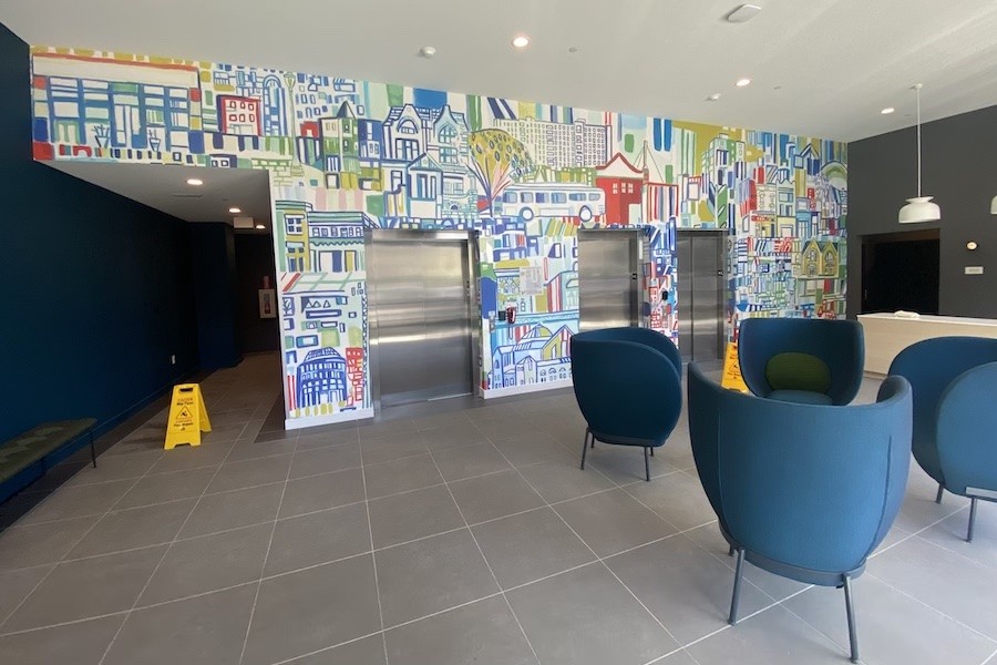 next lvl apartment profile building lobby
