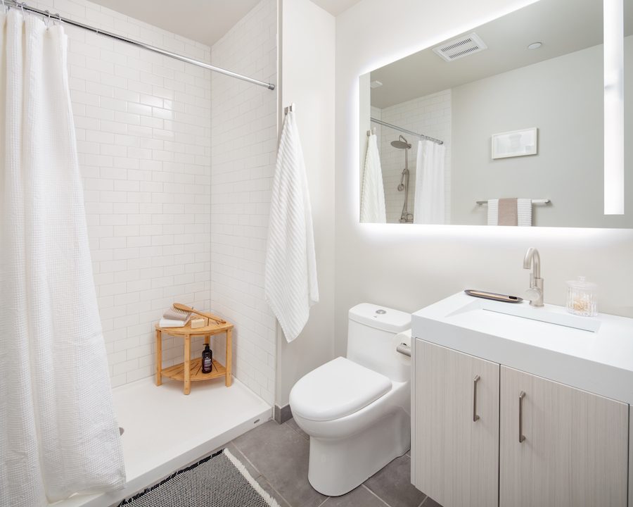 model apartment bathroom