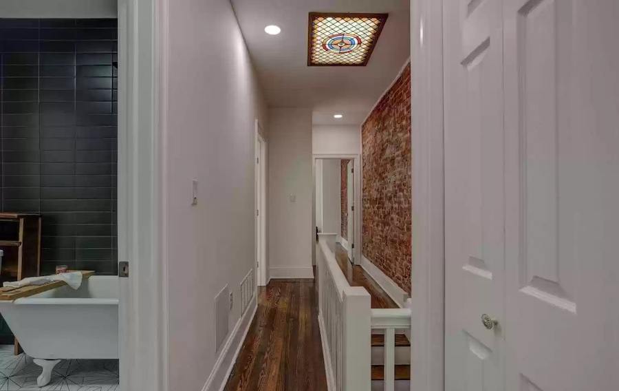second-floor hallway