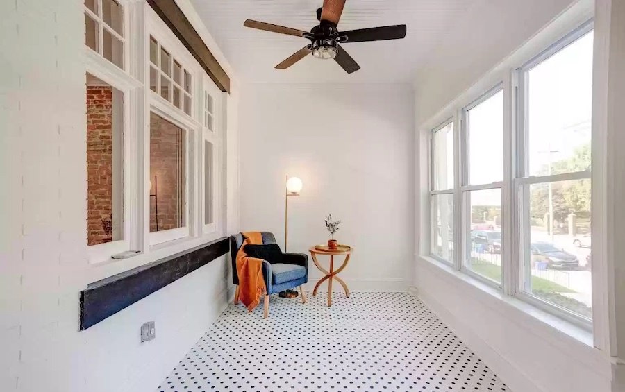 house for sale rehabbed cedar park rowhouse front porch