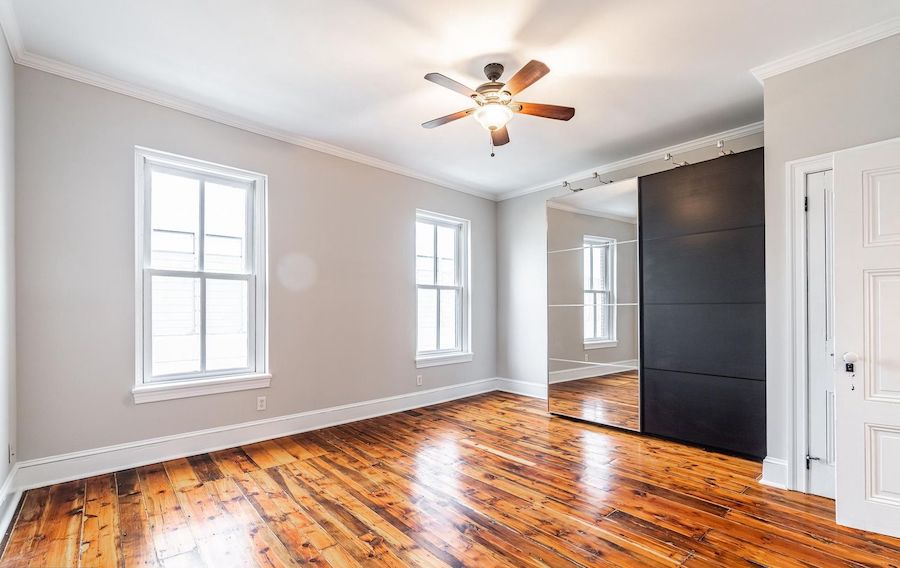 third-floor rear bedroom
