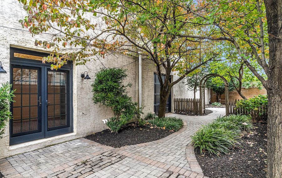 house for sale converted fishtown firehouse driveway and side yard