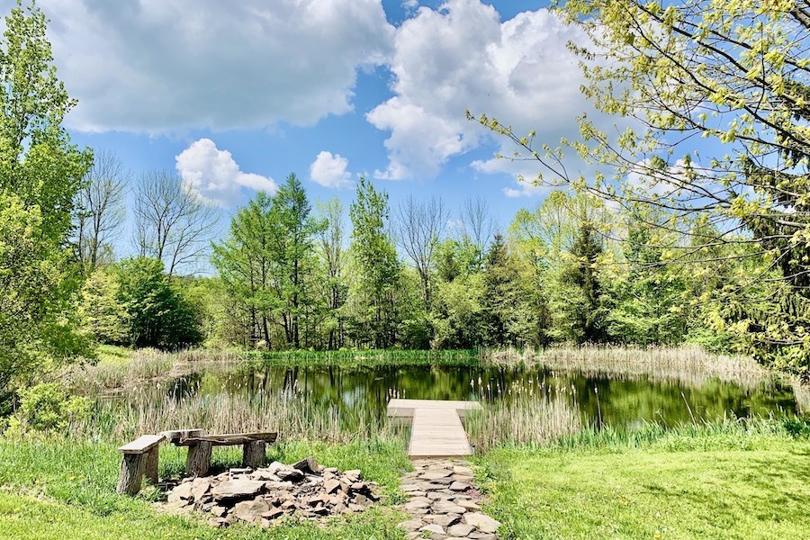 house for sale pleasant mount log farmstead pond and dock