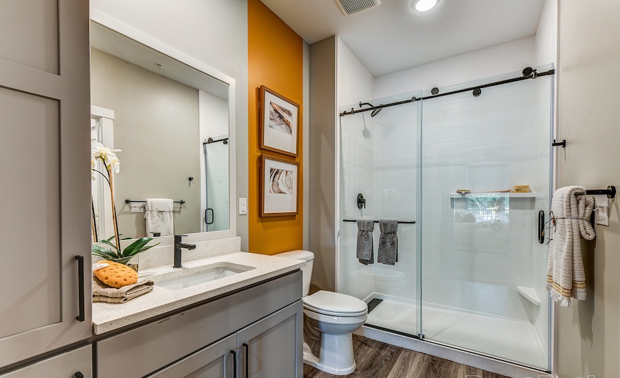 model apartment bathroom