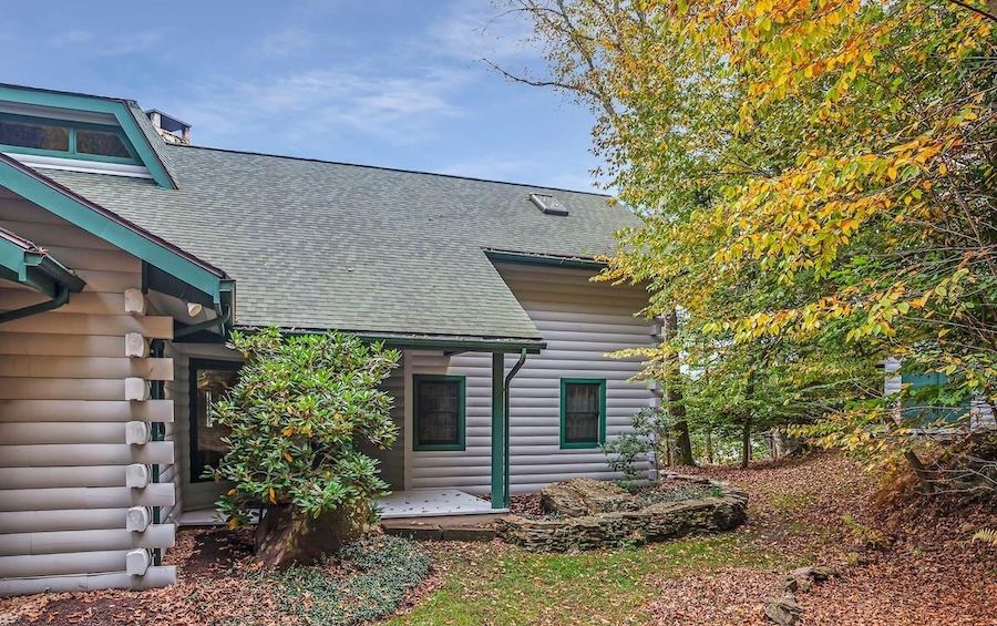 rear porch and side elevation