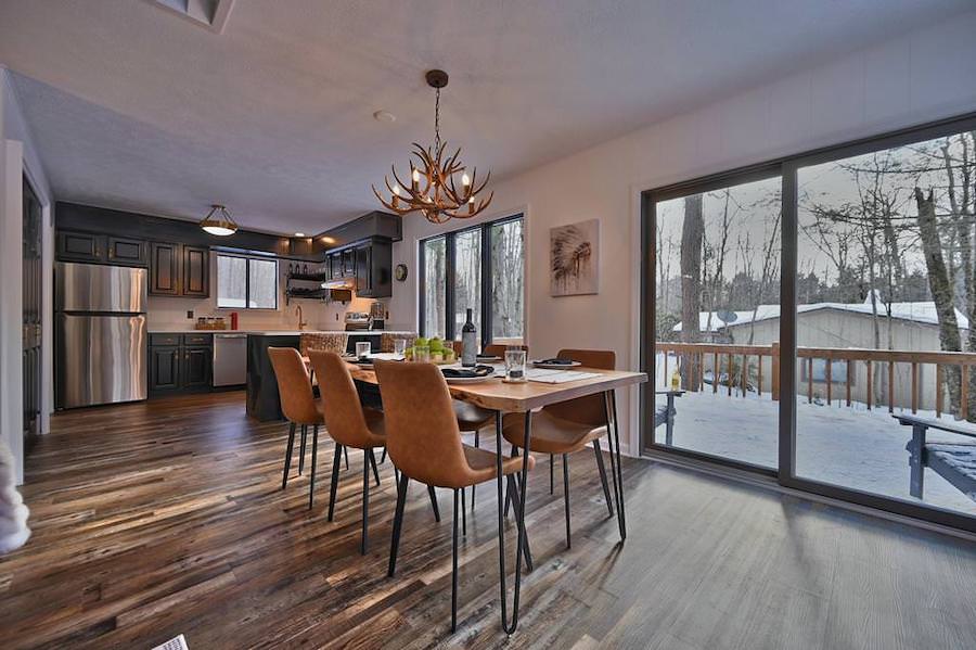 house for sale pocono pines contemporary cabin dining room