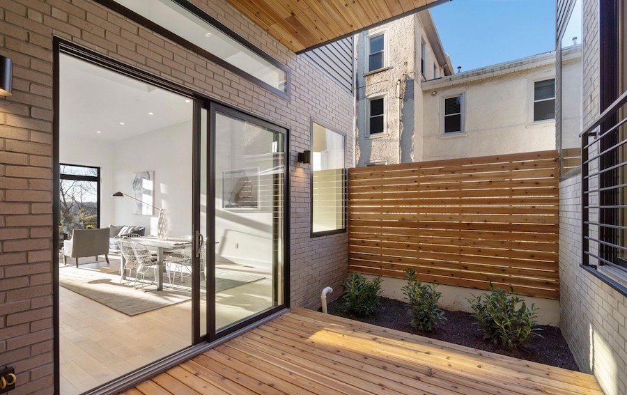 manayunk new construction rowhouse for sale center courtyard