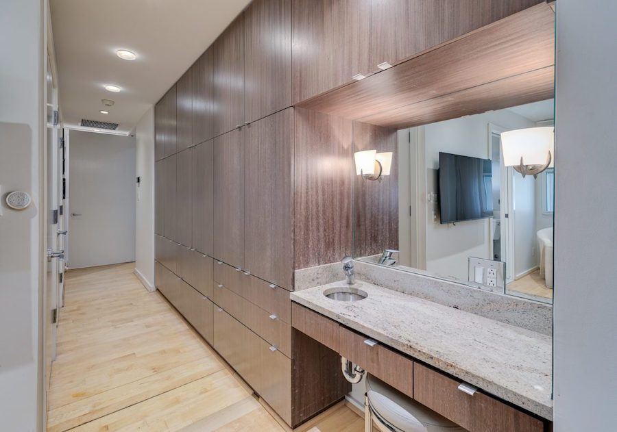 storage closets and dressing table