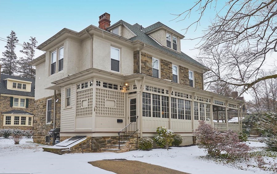 house for sale chestnut hill stone victorian exterior rear