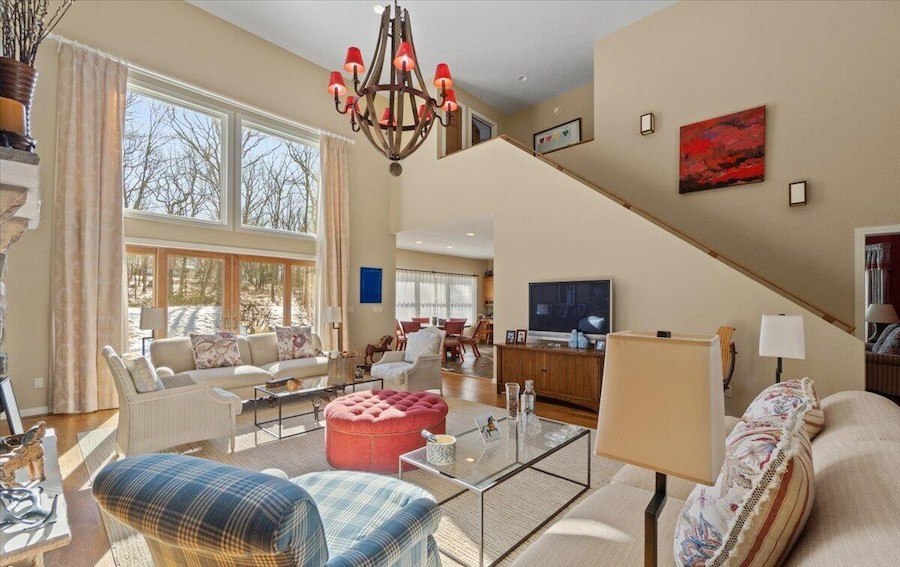 house for sale lords valley neotraditional great room