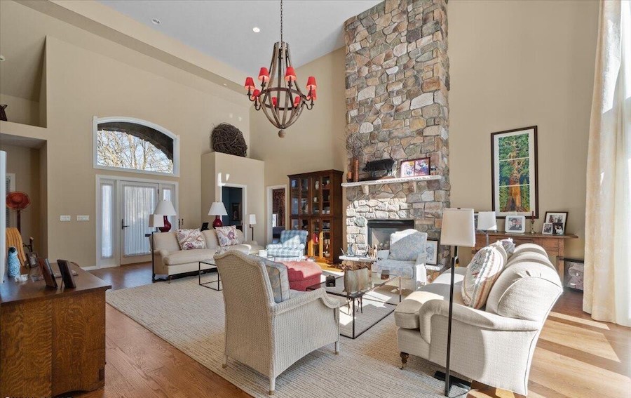 house for sale lords valley neotraditional great room