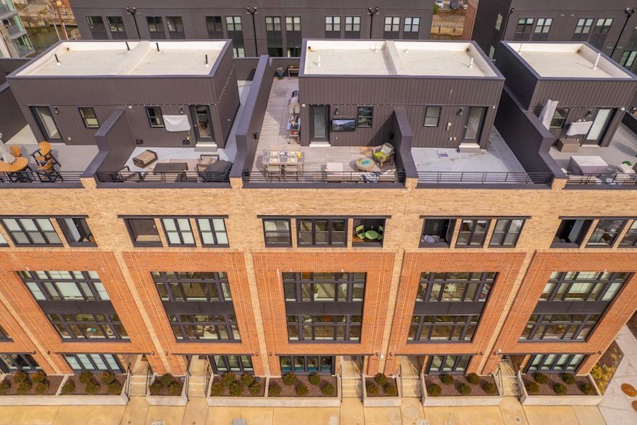 house for sale manayunk luxury townhouse overhead view