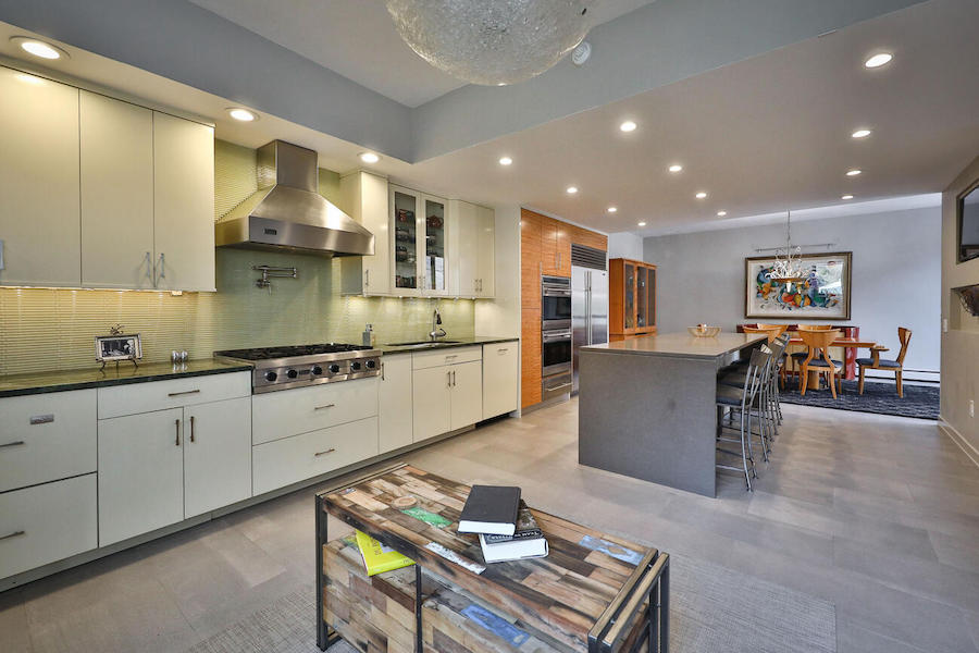 kitchen and dining room