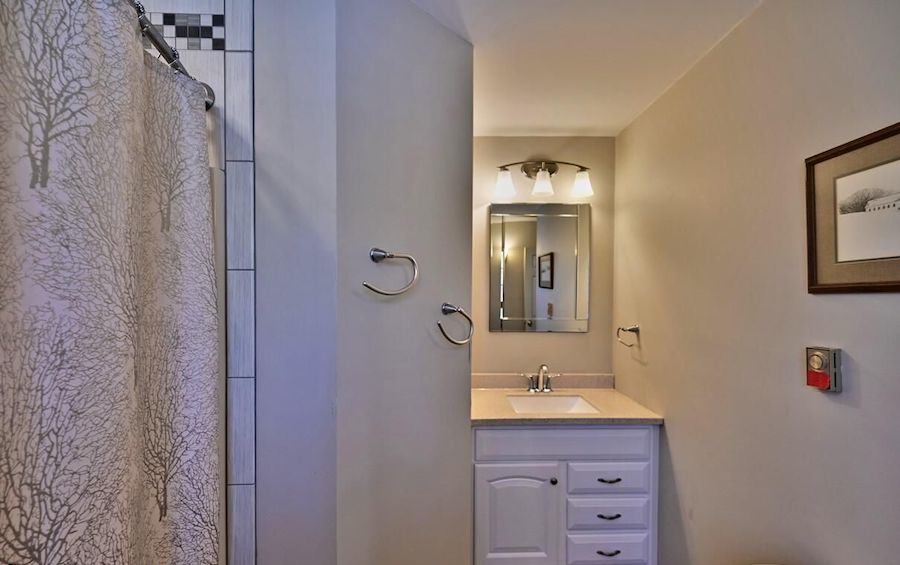 second-floor primary bathroom
