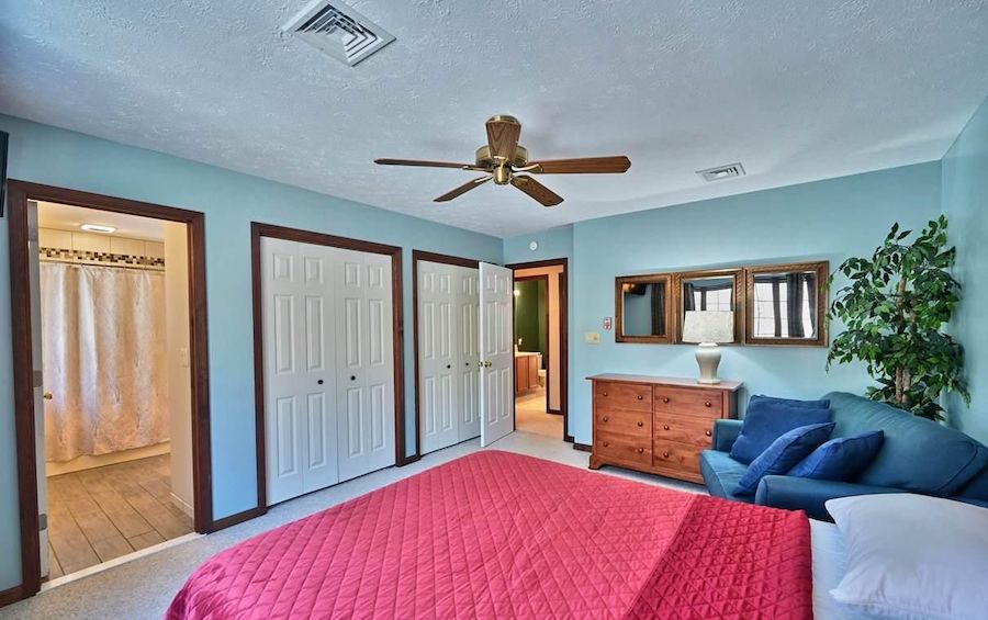 second-floor primary bedroom