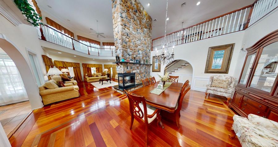 house for sale effort mountaintop mansion dining room