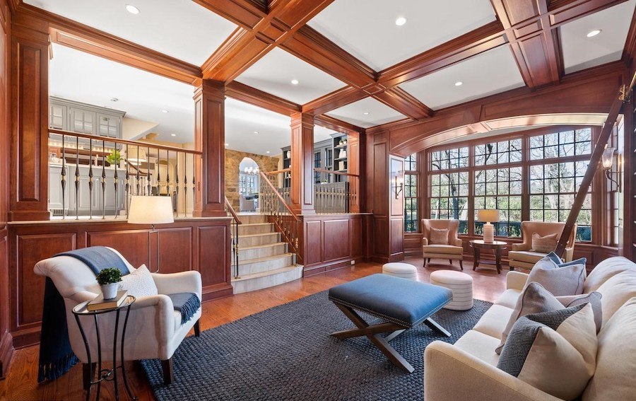 house for sale villanova norman mansion library/den
