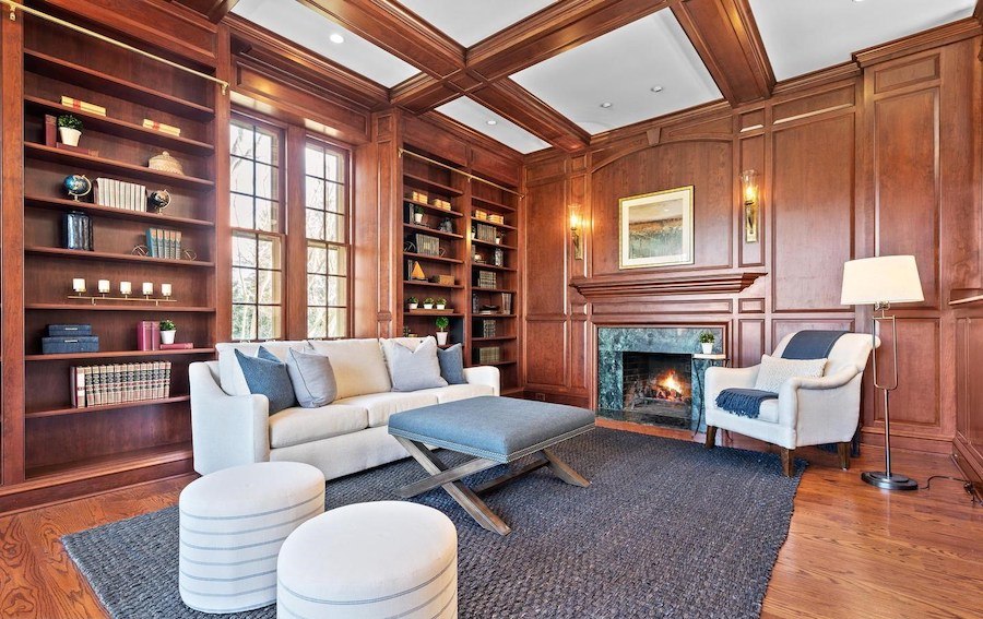 house for sale villanova norman mansion library/den