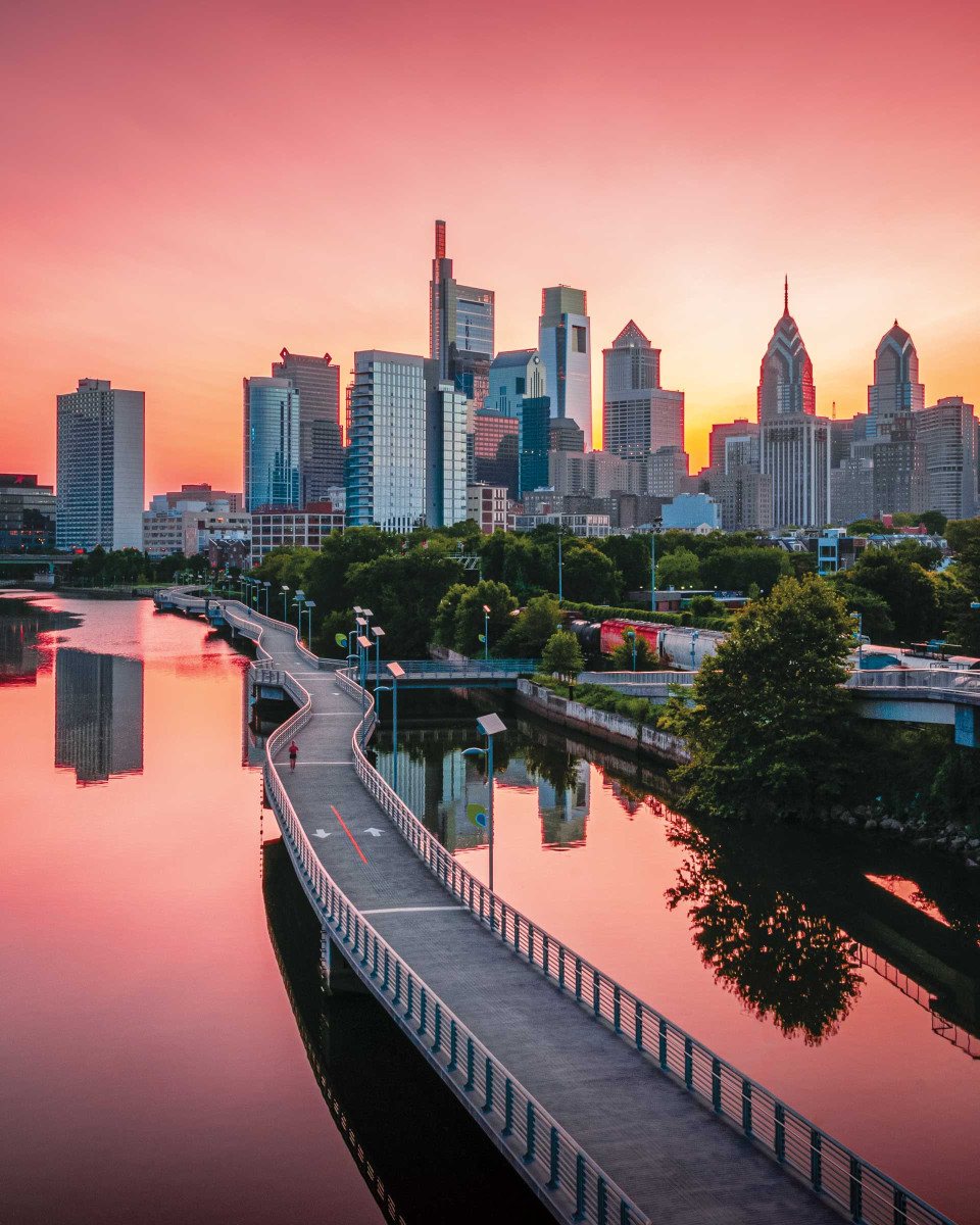 philadelphia sunrise early morning