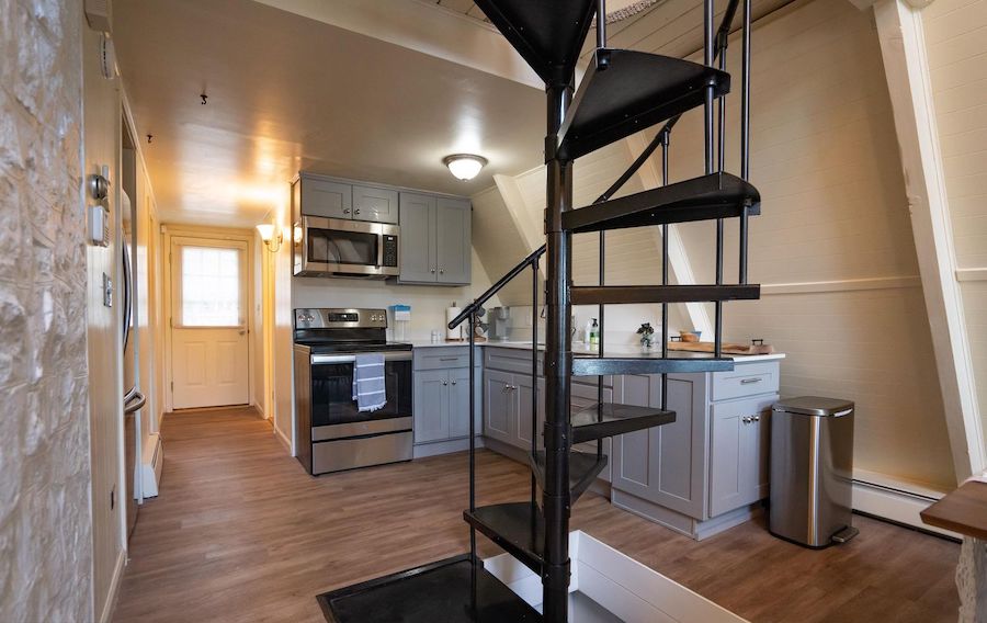 house for sale laurel lake a-frame kitchen