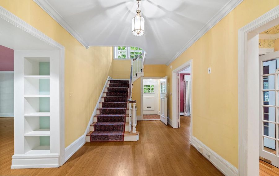 house for sale mt. airy renovated colonial foyer view from back door