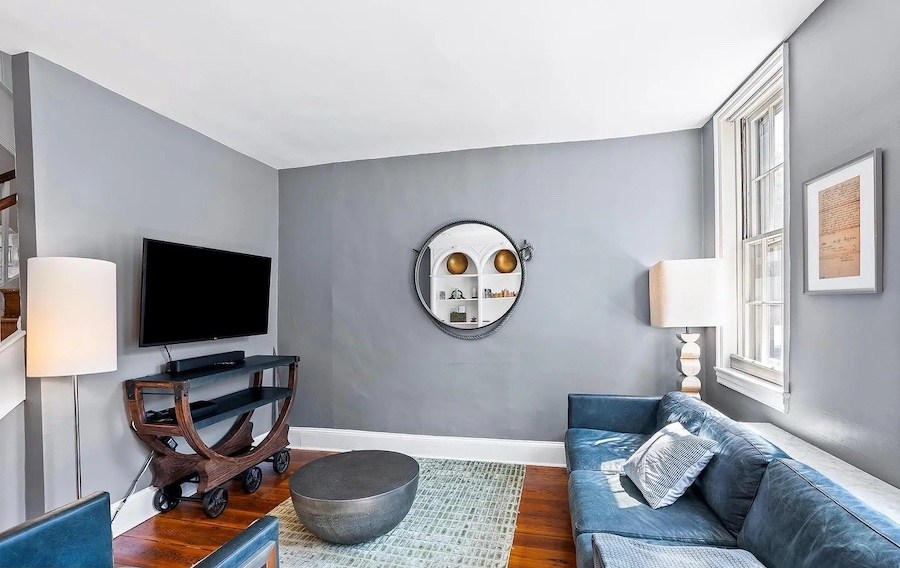 house for sale society hill historic townhouse living room