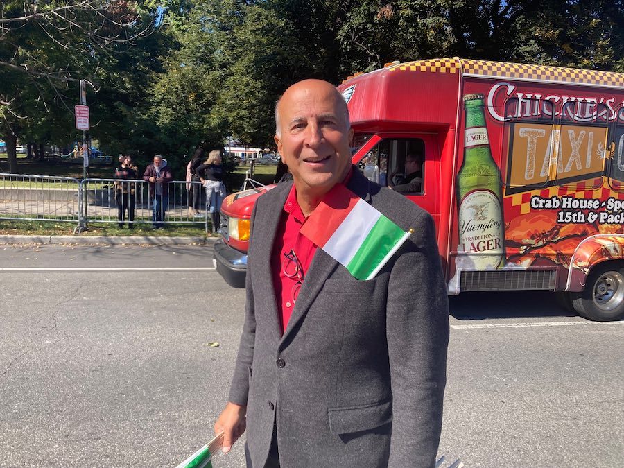 mark squilla at the columbus day parade in philadelphia