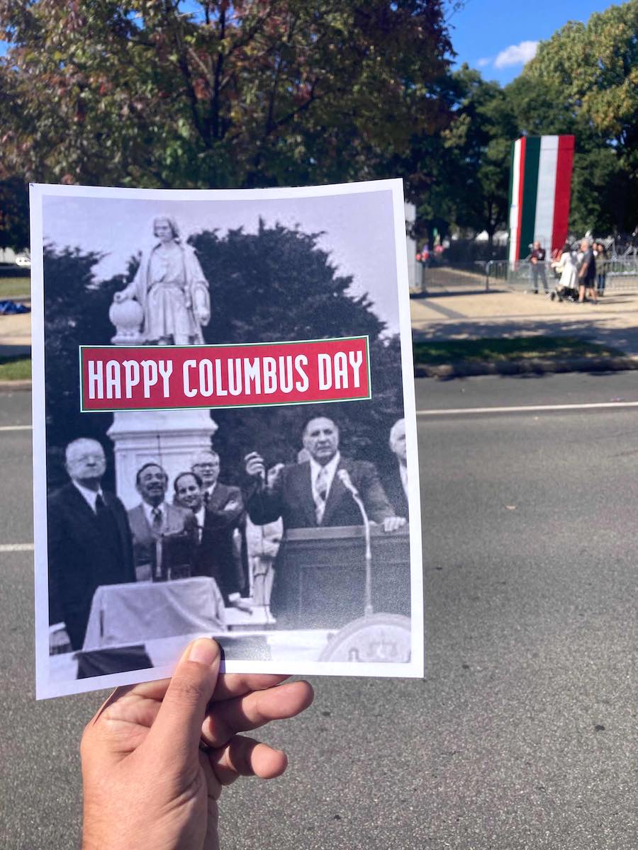 a columbus day flyer in Philadelphia 
