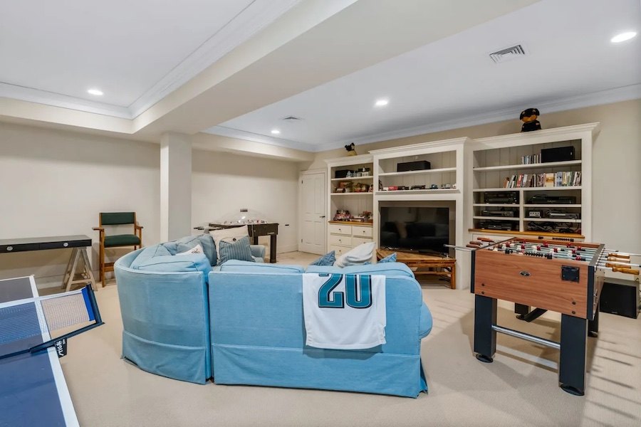 Basement rec room