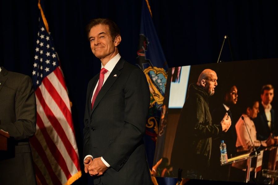 dr. oz makes a campaign stop in philadelphia in his battle against john fetterman