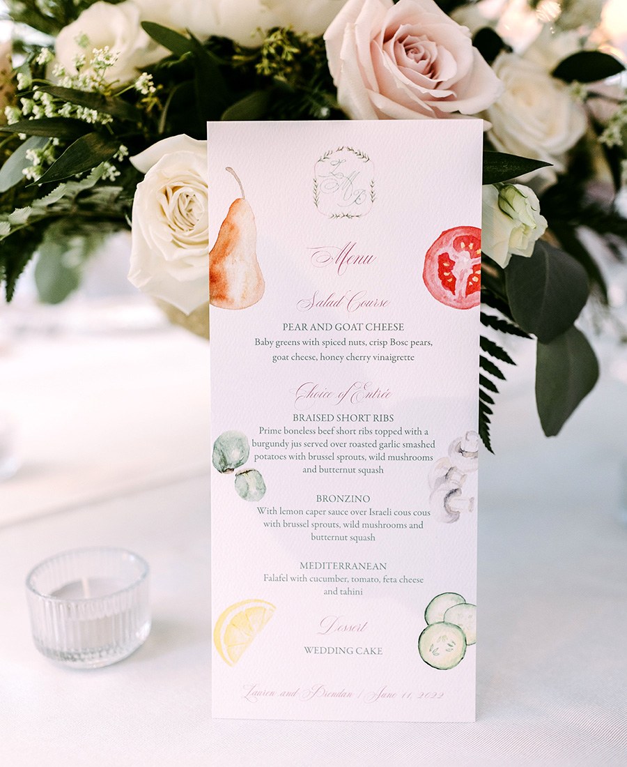 wedding menu