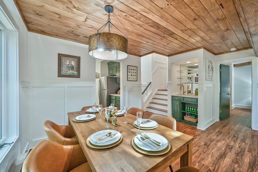 house for sale pocono pines renovated contemporary dining room