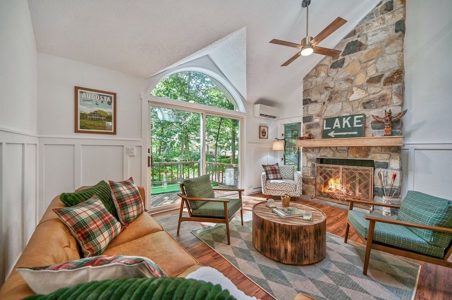 house for sale pocono pines renovated contemporary living room